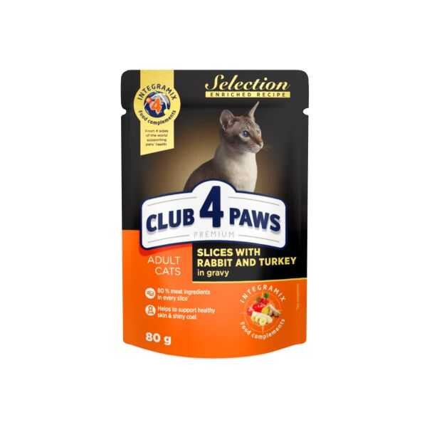 Club4Paws Tavşan-Hindi Selecti Premium Kedi Maması 80 Gr