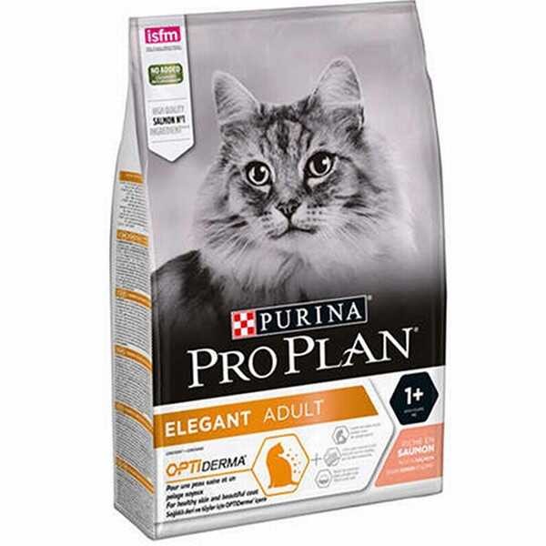 Pro Plan Elegant Derma Plus Somonlu Tüy Yumağı Önleyici Yetişkin Kedi Maması 1,5 Kg