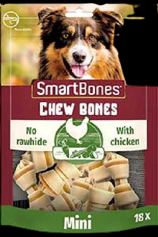 SmartBones Tavuklu Düğüm Köpek Ödül Kemiği Mini 18 Adet